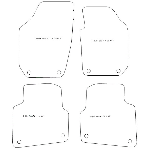 To fit Skoda Roomster Car Mats 2007 - 2015 & Heel Pad (B) - Picture 5 of 16